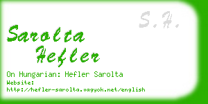 sarolta hefler business card